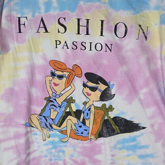 The Flinstones Fashion Passion Wilma & Betty Tie Dye T-Shirt Size 1X - Picture 2 of 5
